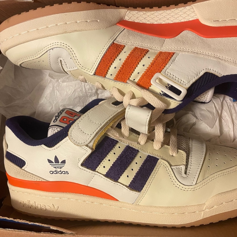 Adidas Cream and Orange Sneakers